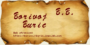 Borivoj Burić vizit kartica